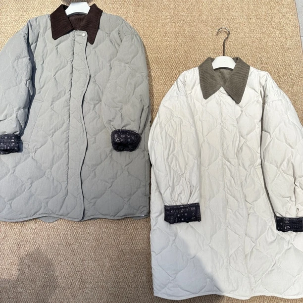 欧货设计师款中长款鸭绒填充冬季加厚9391