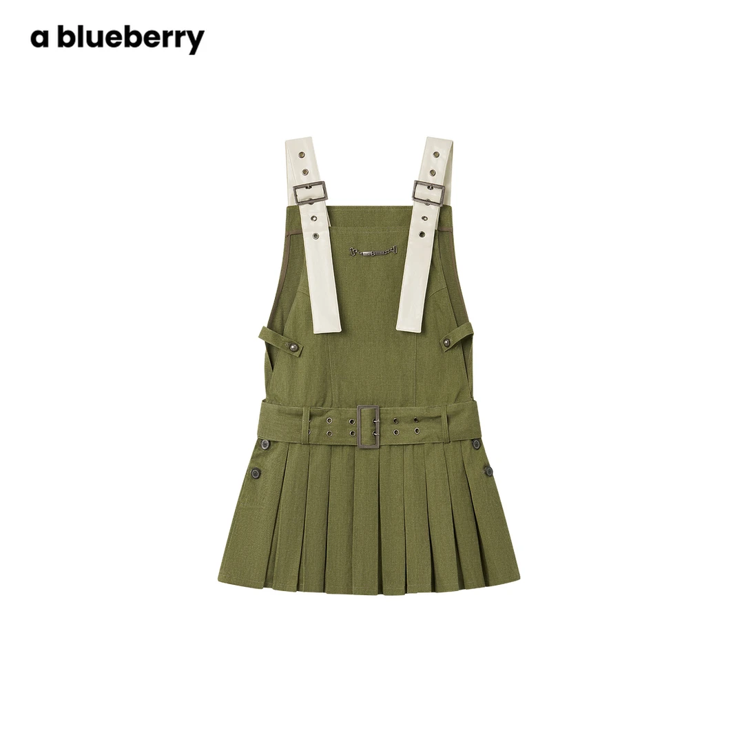 ablueberry背带百褶连衣裙BL3310376
