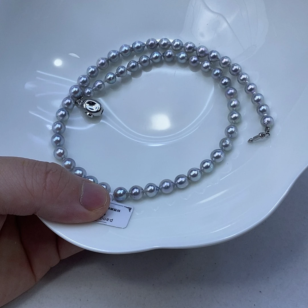 海水珍珠银S925镶嵌颈饰