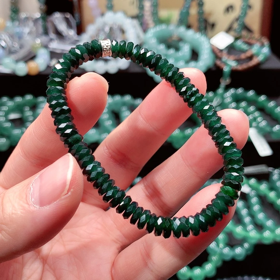 翡翠未镶嵌手链卡6.5