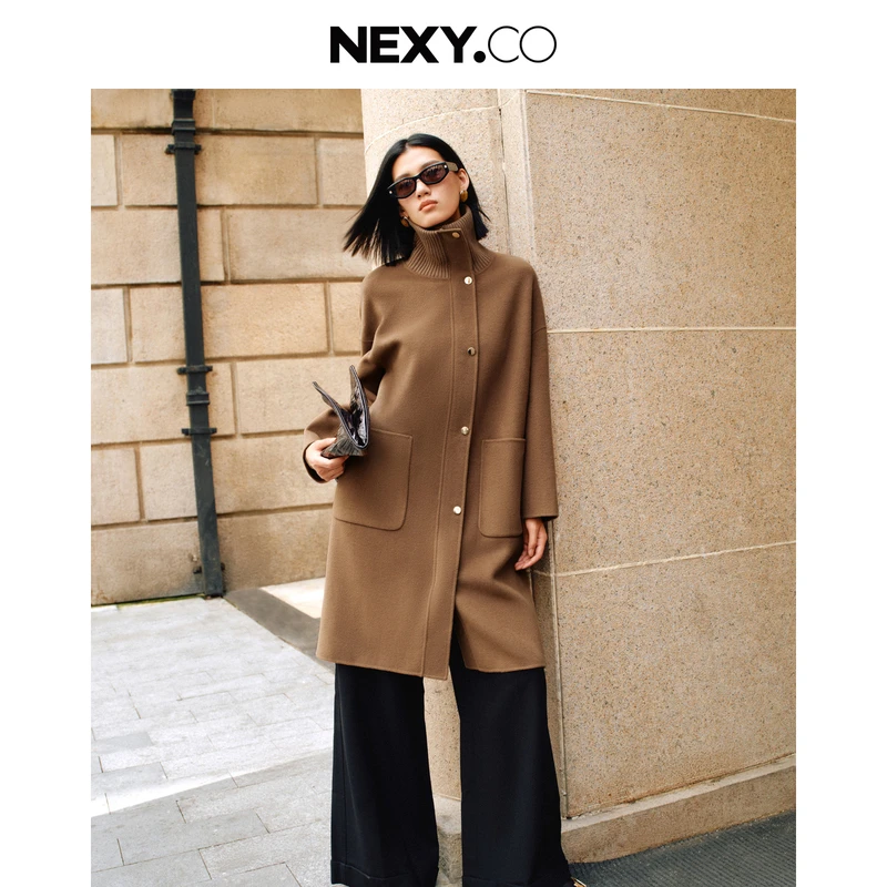 NEXY.CO/奈蔻2025气质时尚修身显瘦大衣XL00708C5
