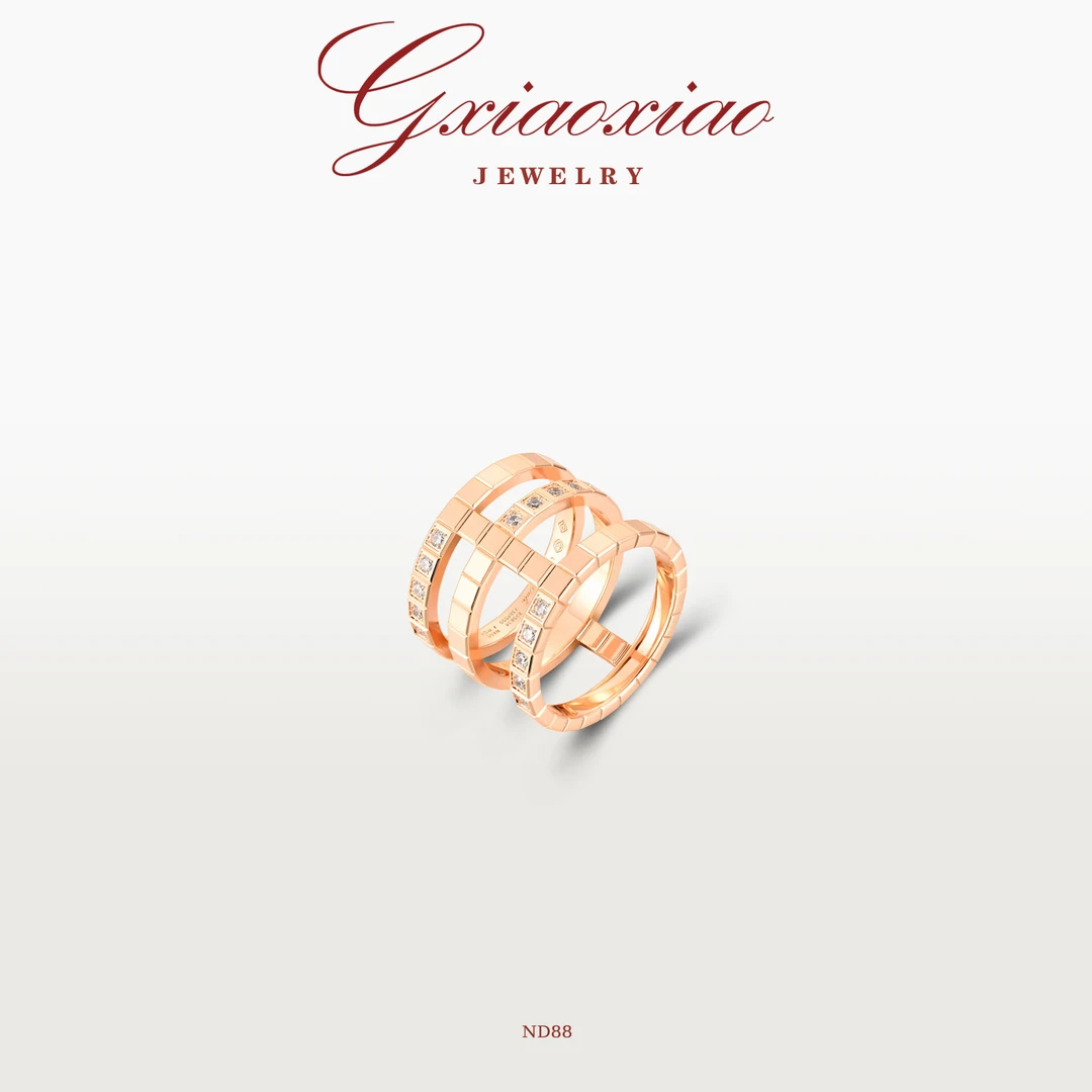 G XIAOXIAO 法式高级设计款小冰块百搭戒指 ND87 ND88