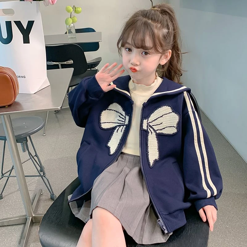 儿童宽松休闲上衣新款儿童秋季小学生网红洋气百搭时髦外套棒球服