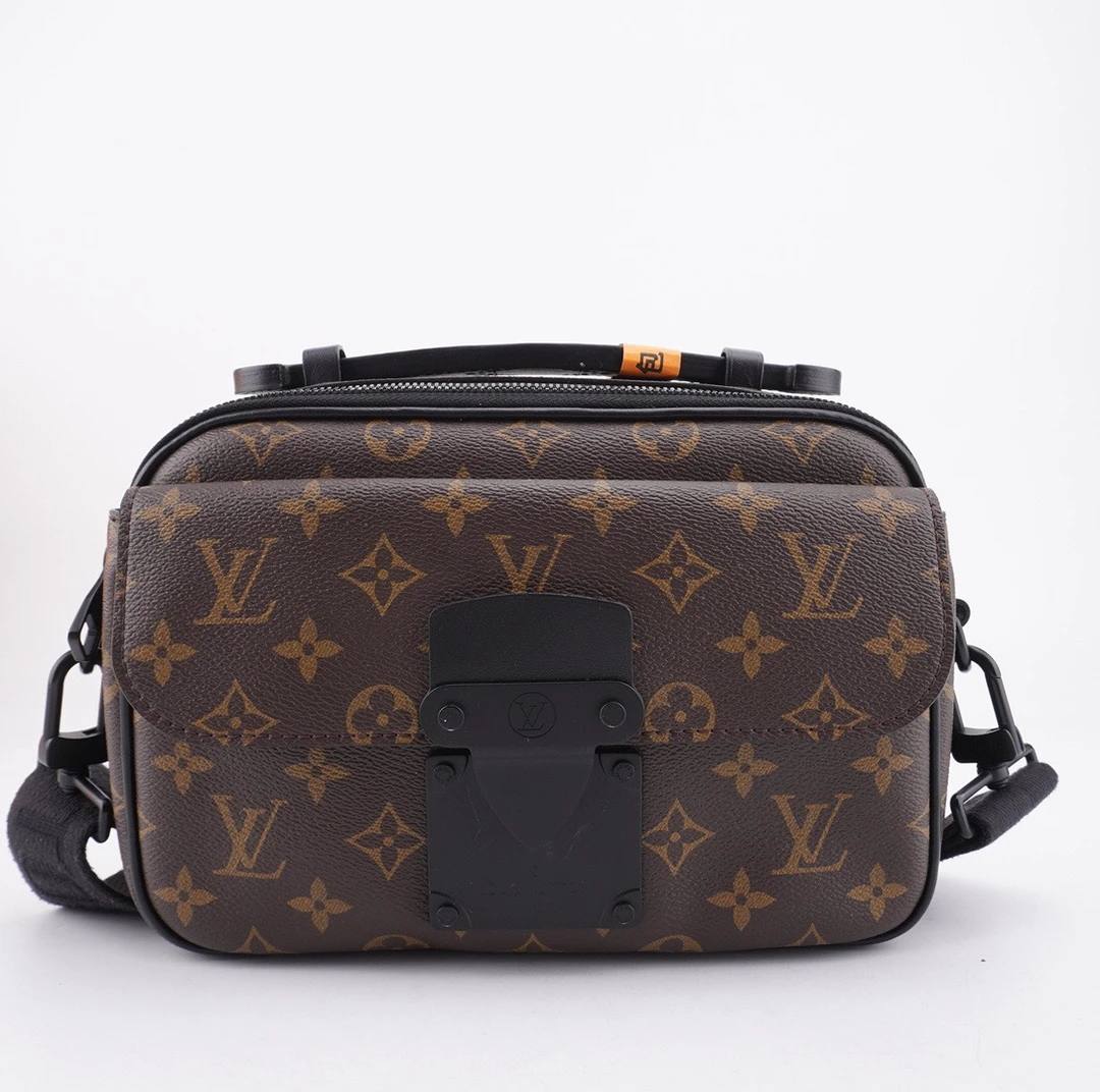 99新 LV 老花印花S-Lock Messenger邮差包单肩斜挎包24/17/9 F471