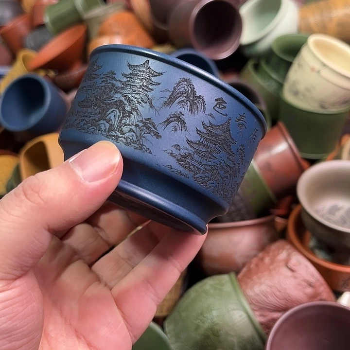 紫砂茶杯全手工紫砂主人杯