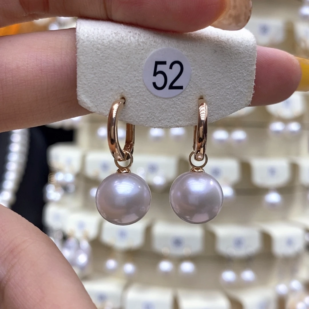 淡水珍珠耳饰银S925镶嵌