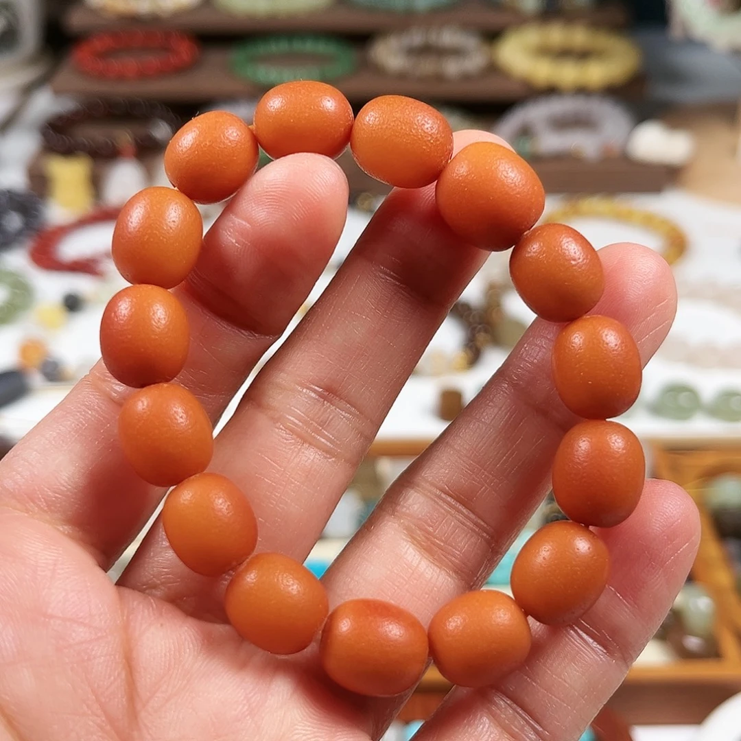 蜜蜡未镶嵌手链橘子皮蜜蜡