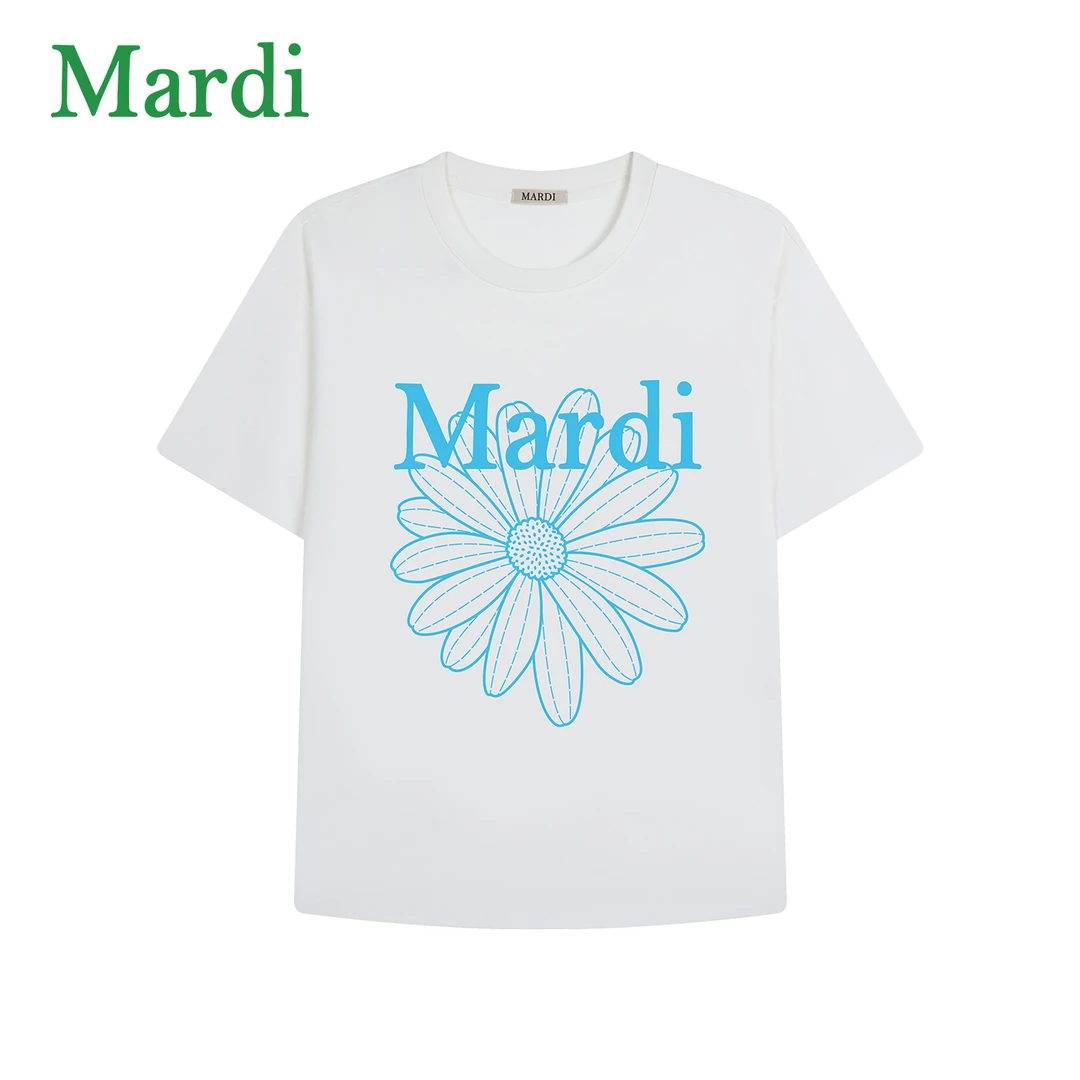 Mardi小雏菊短袖INS风常规深灰色T恤时尚撞色肯豆风MTX2522001