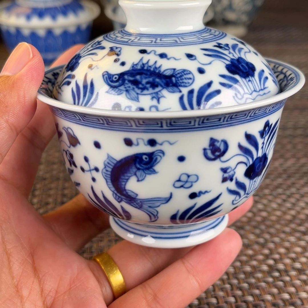 瓷片景德镇陶瓷盖碗