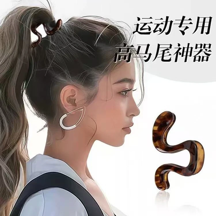 抓得住头发几何抓夹2025新款高级感后脑勺盘发鲨鱼夹半扎发头饰