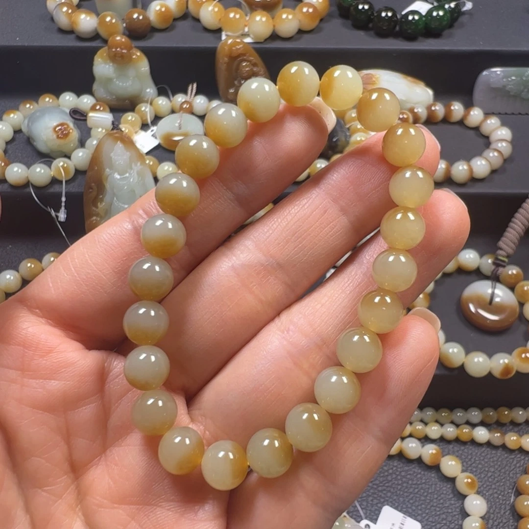 和田玉未镶嵌手链卡8