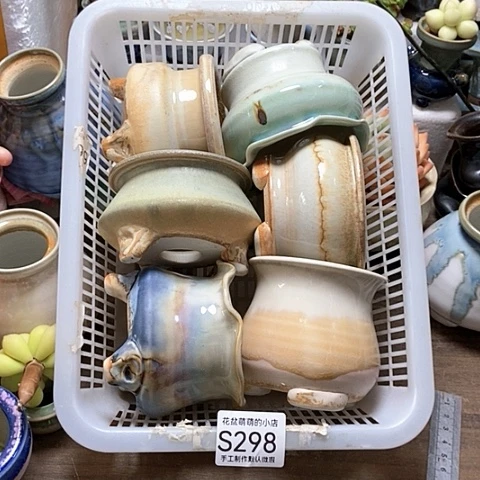 紫砂花盆298微瑕品口径7到8左右