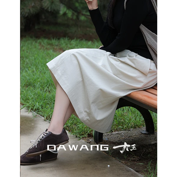 DAWANG | 【心动裙】A型高腰百搭通勤拉链显瘦半身裙510558