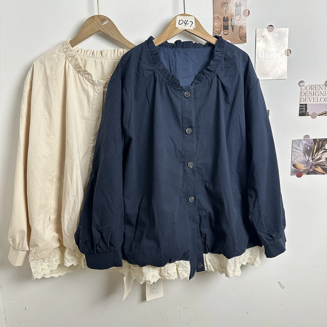 S2342 单排扣常规款碎花休闲风女普通外套圆领