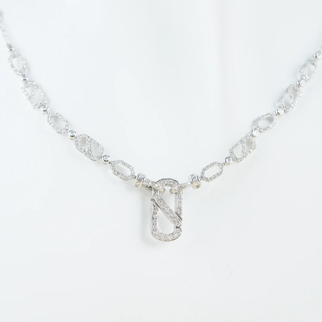 【云中意】 18K金 百搭扣回形针项链 多样性发货一件