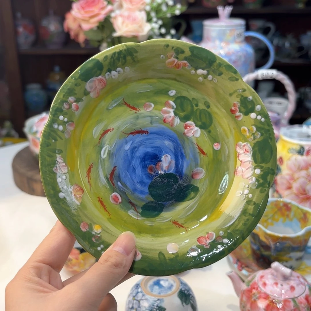 景德镇手绘高温釉下彩陶瓷茶具