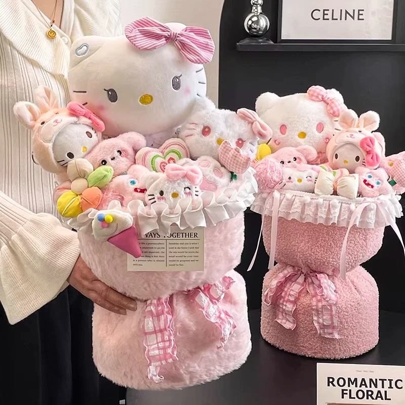 哈喽KT玩偶花束女孩生日礼物女生闺蜜七夕情人节送女友儿童毕业礼