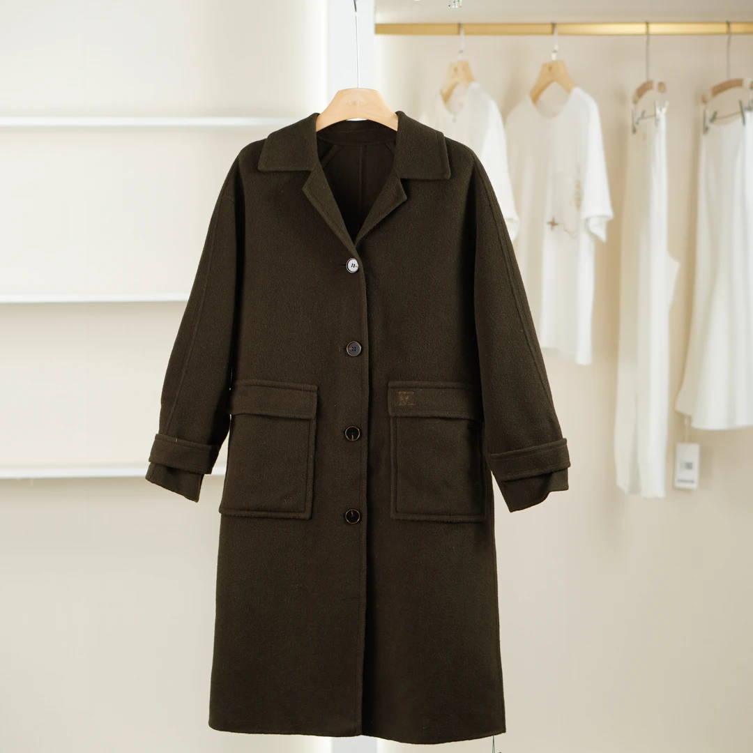 麦迪尚品 【曼DS】3100732 秋冬厚款气质长款呢大衣女装