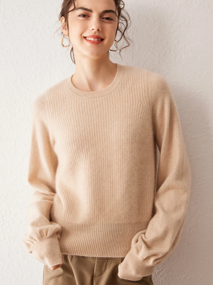 圆领宽袖女士羊绒衫 ryyt 288