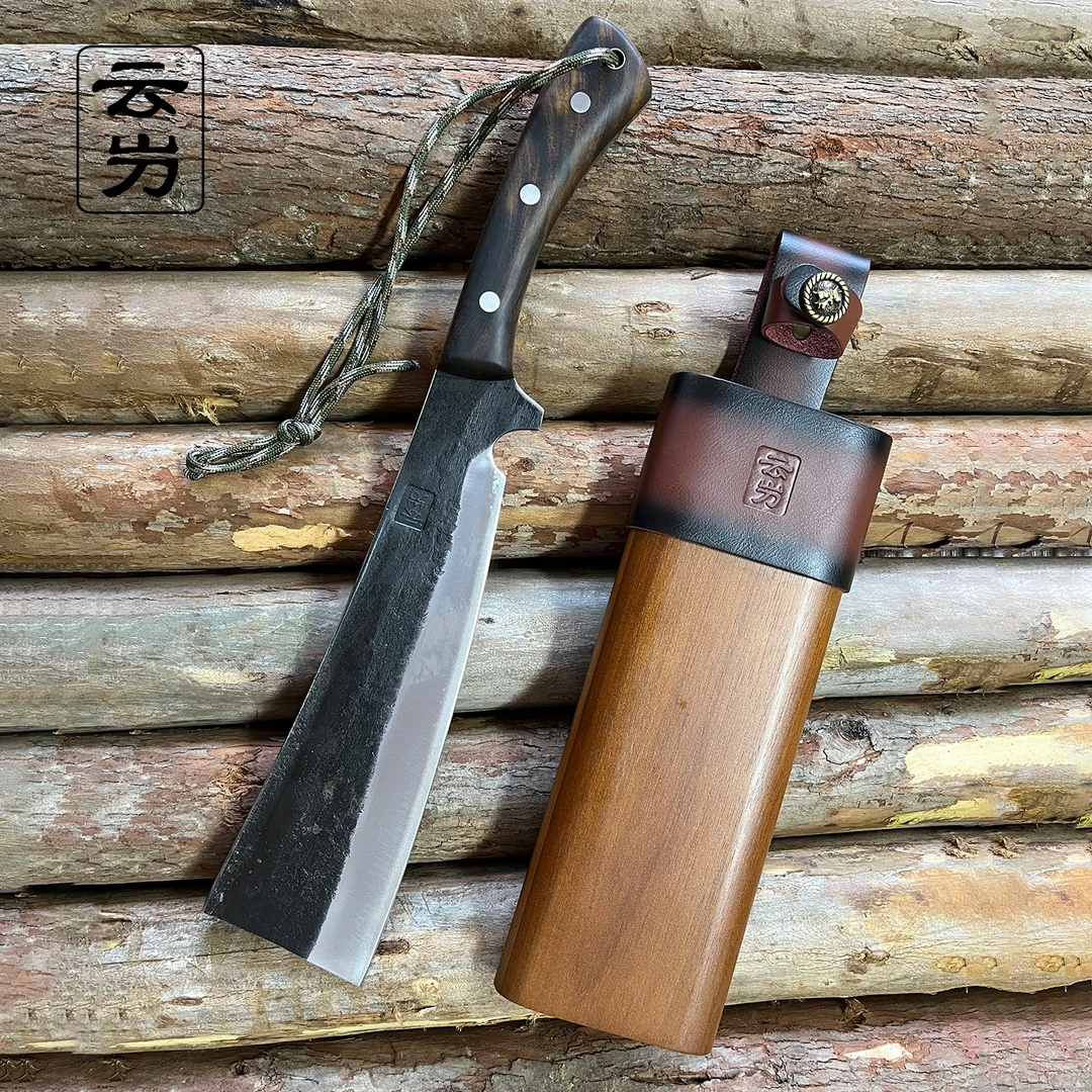 【玄天】弹簧钢手工锻打户外露营野炊丛林探险排障多功能刀具