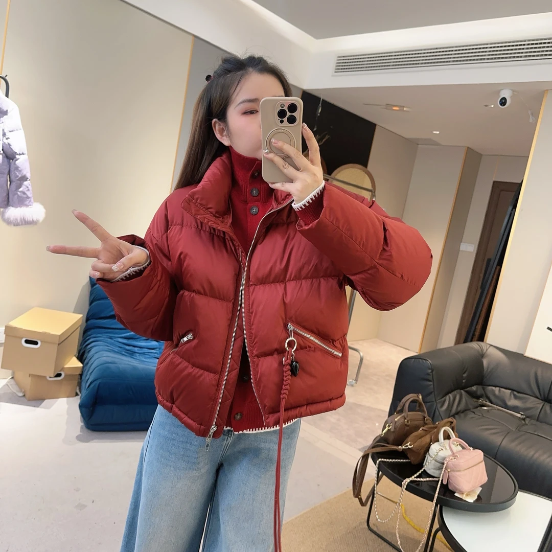 【欧加粒粒】冬立领时尚小个子90白鸭绒外套休闲百搭保暖 D25121903