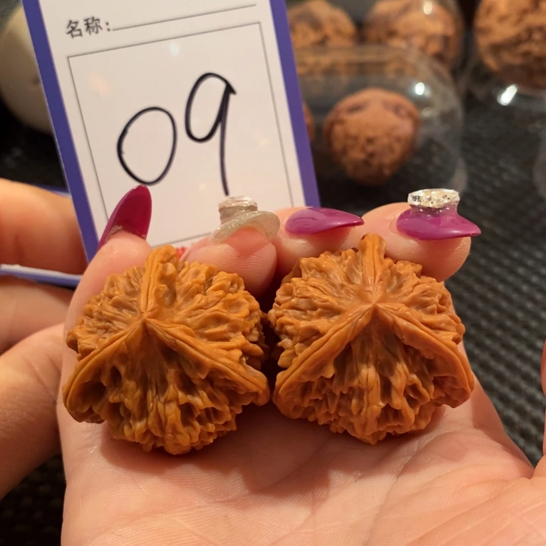 吊坠文玩核桃09秦闷三棱全品36尺