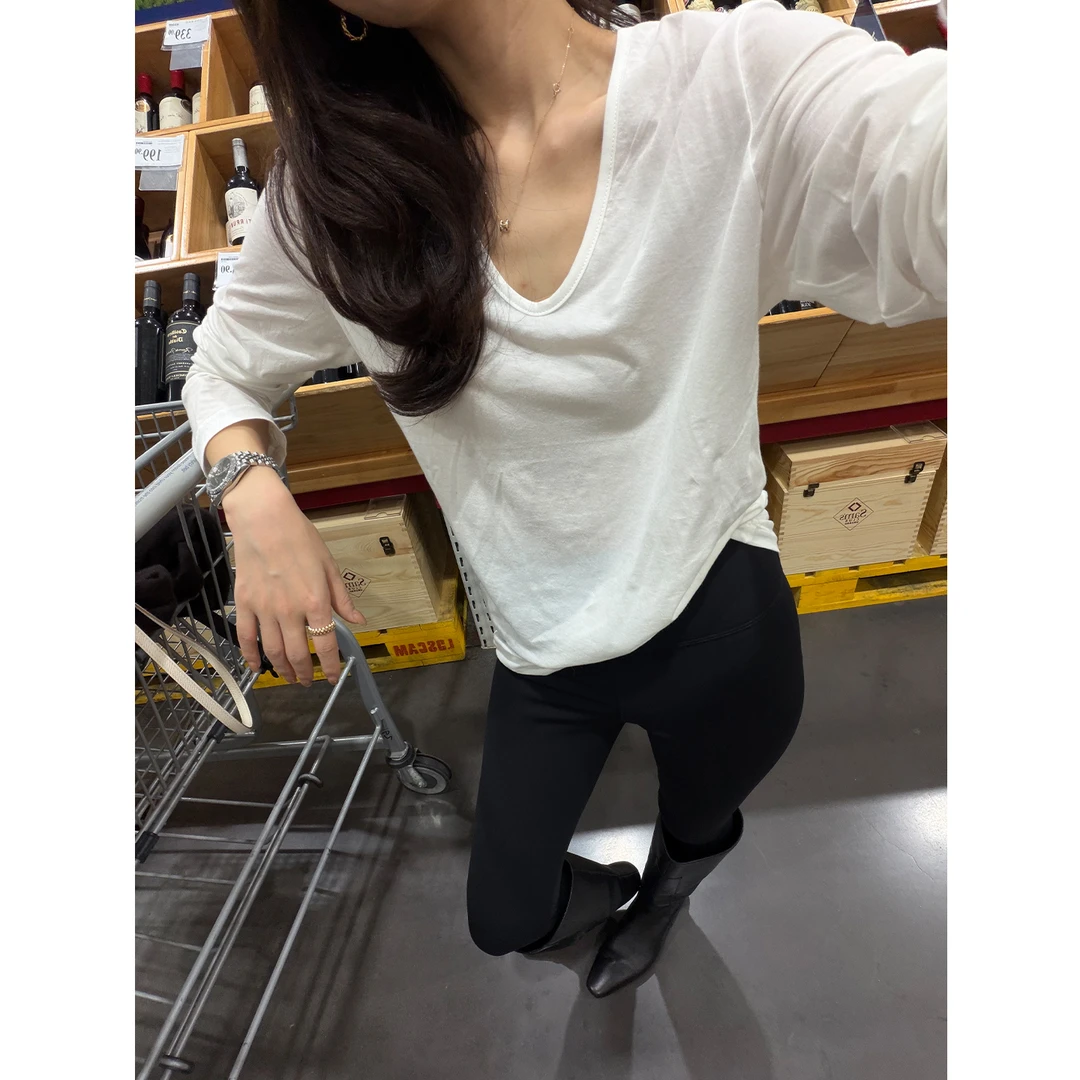 KEEP KAPU靠谱【胶囊系列】精梳长绒棉0压裸感长袖T恤女KP250215