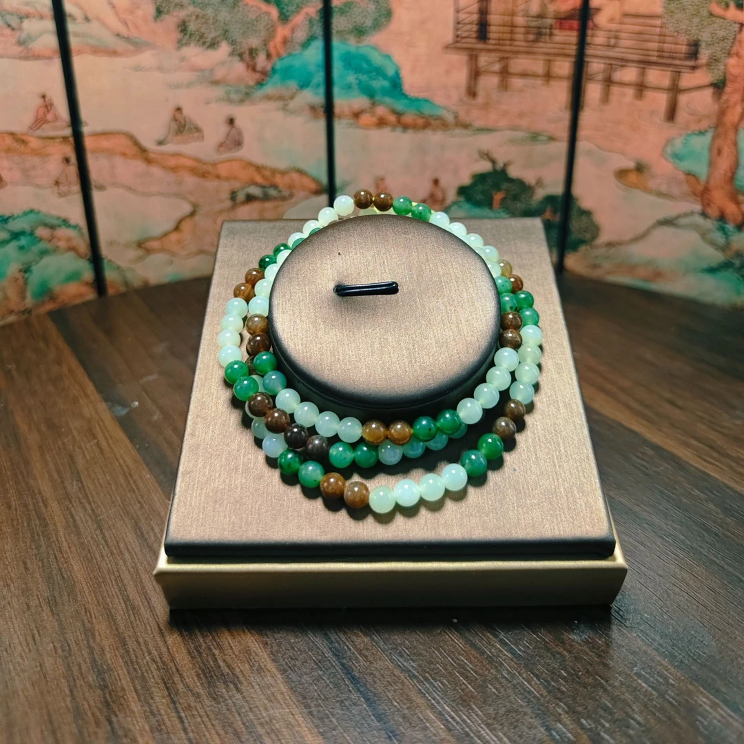 A和田玉多宝圆珠项链4478