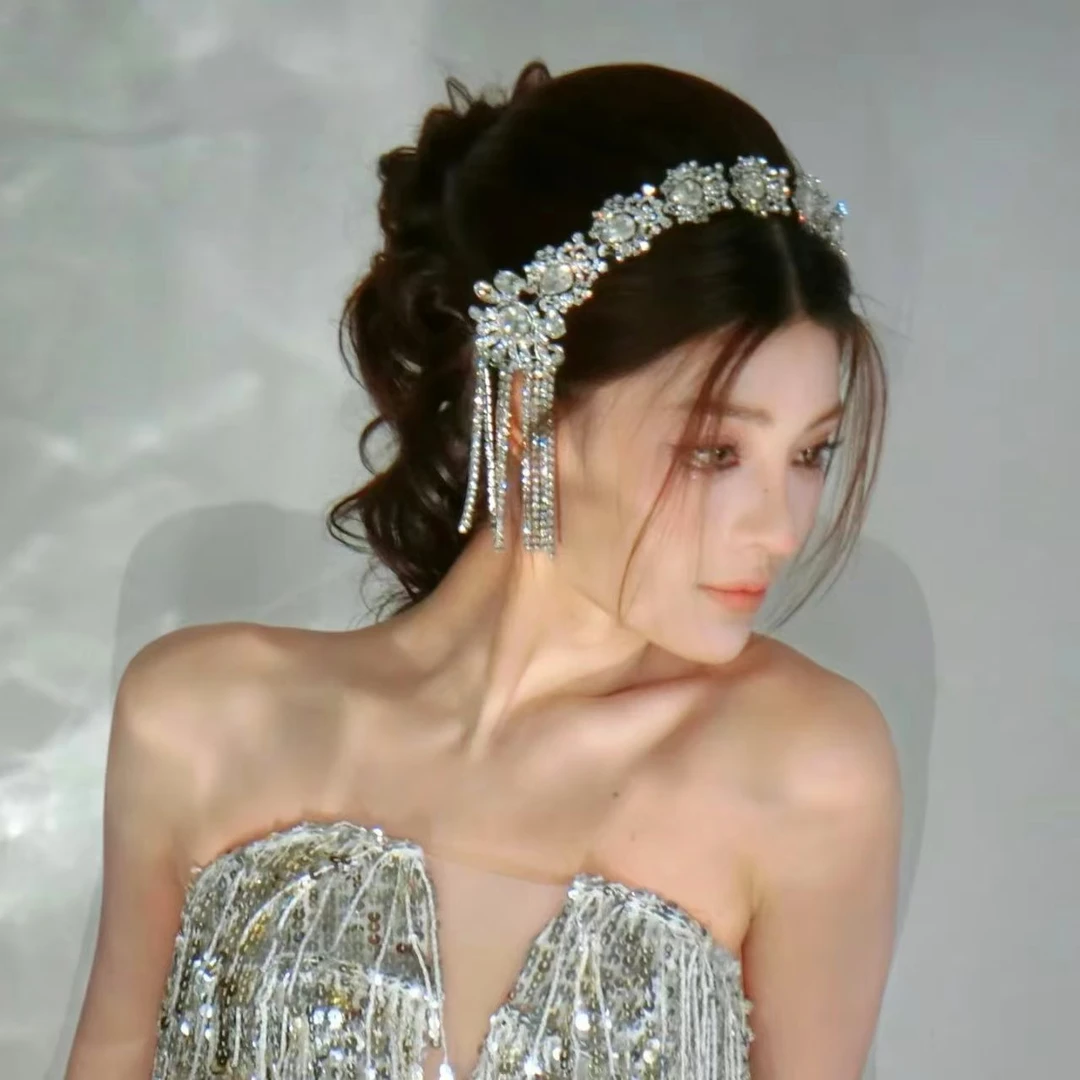 16999ete轻奢仙美流苏发箍皇冠韩系婚纱礼服新娘头饰