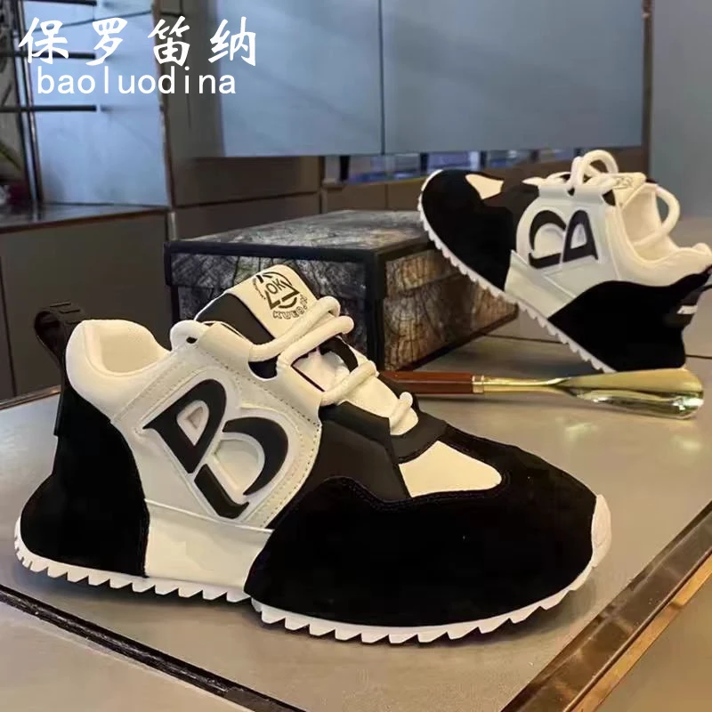 保罗笛纳男鞋冬季百搭休闲运动鞋男款潮流百搭时尚包底老爹潮鞋子