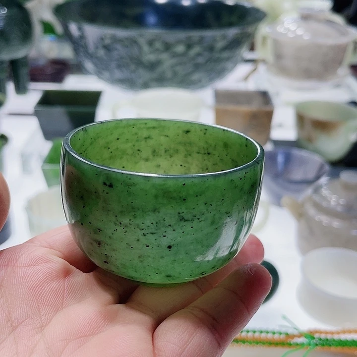 和田玉（碧玉）挂件未镶嵌立*