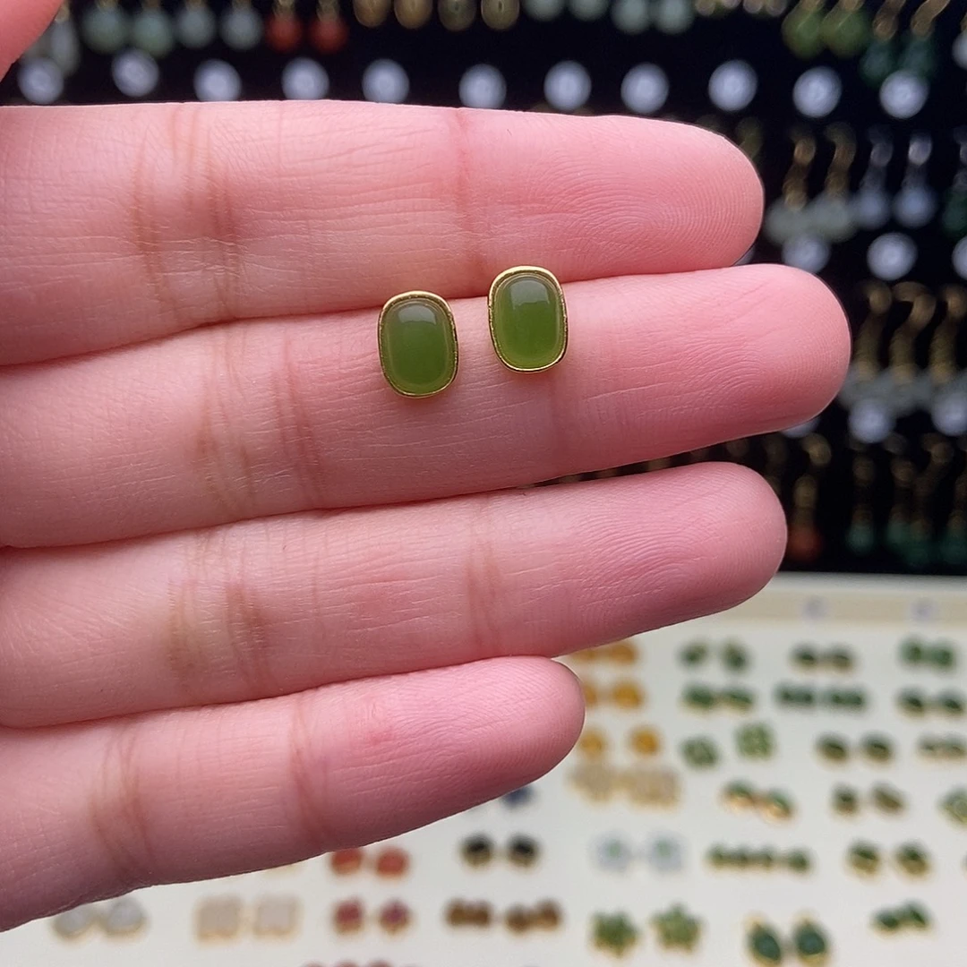 和田玉银S925镀金镶嵌颈饰