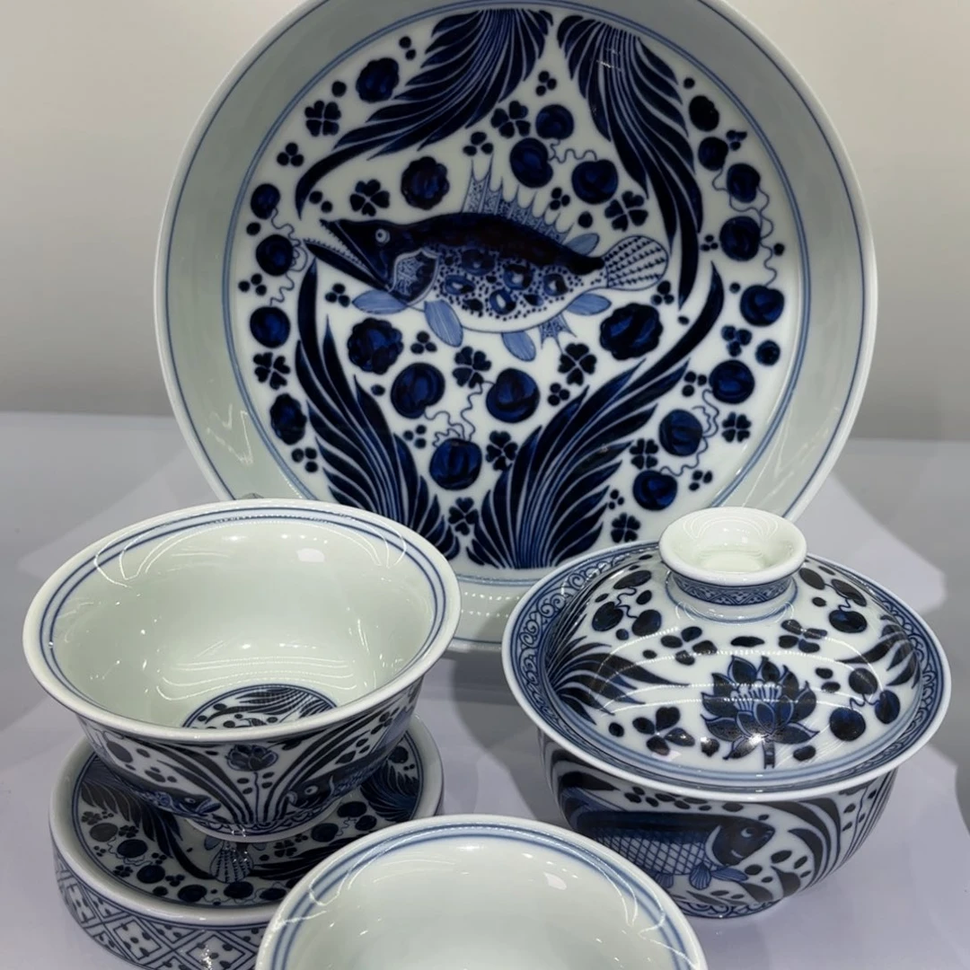 宝***玉景德镇陶瓷五件套