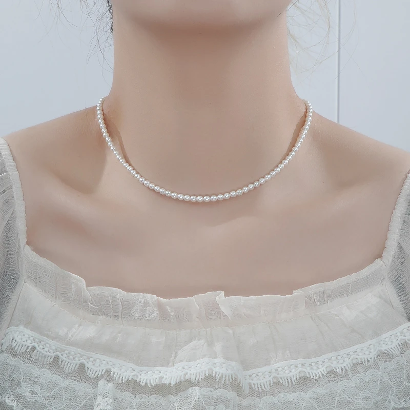 《双11大补贴款》淡水珍珠3-4mm小米珠项链baby珠强光