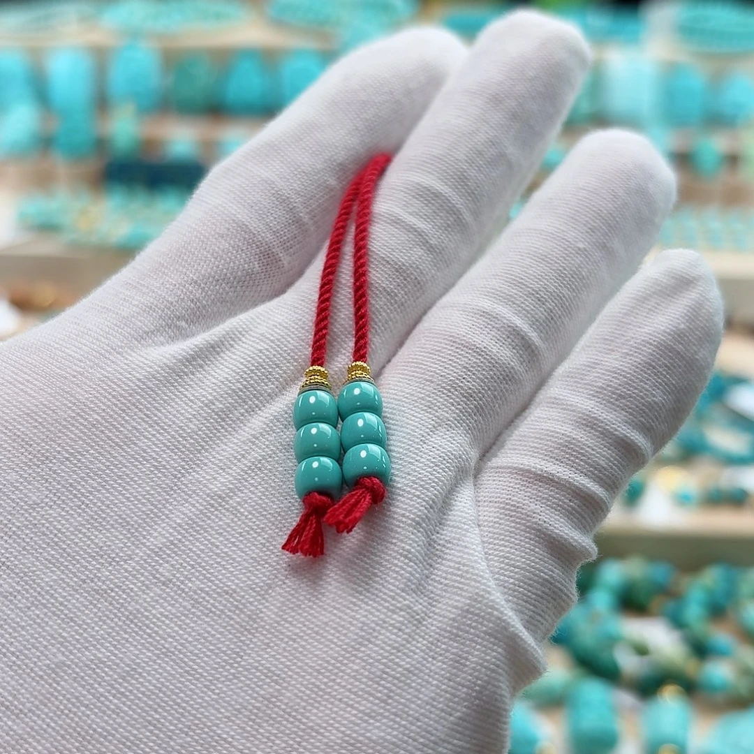 绿松石18K金镶嵌珠宝奇石