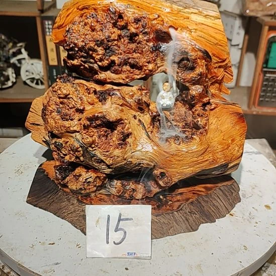 用***8泥塑15北沉香琥珀木天然造型山水