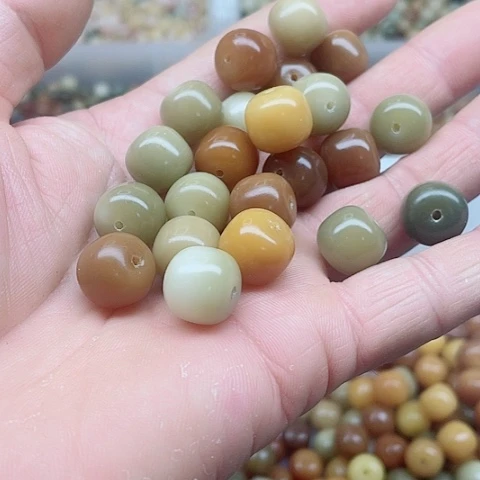 白玉菩提吊坠13.6多宝桶桶50颗