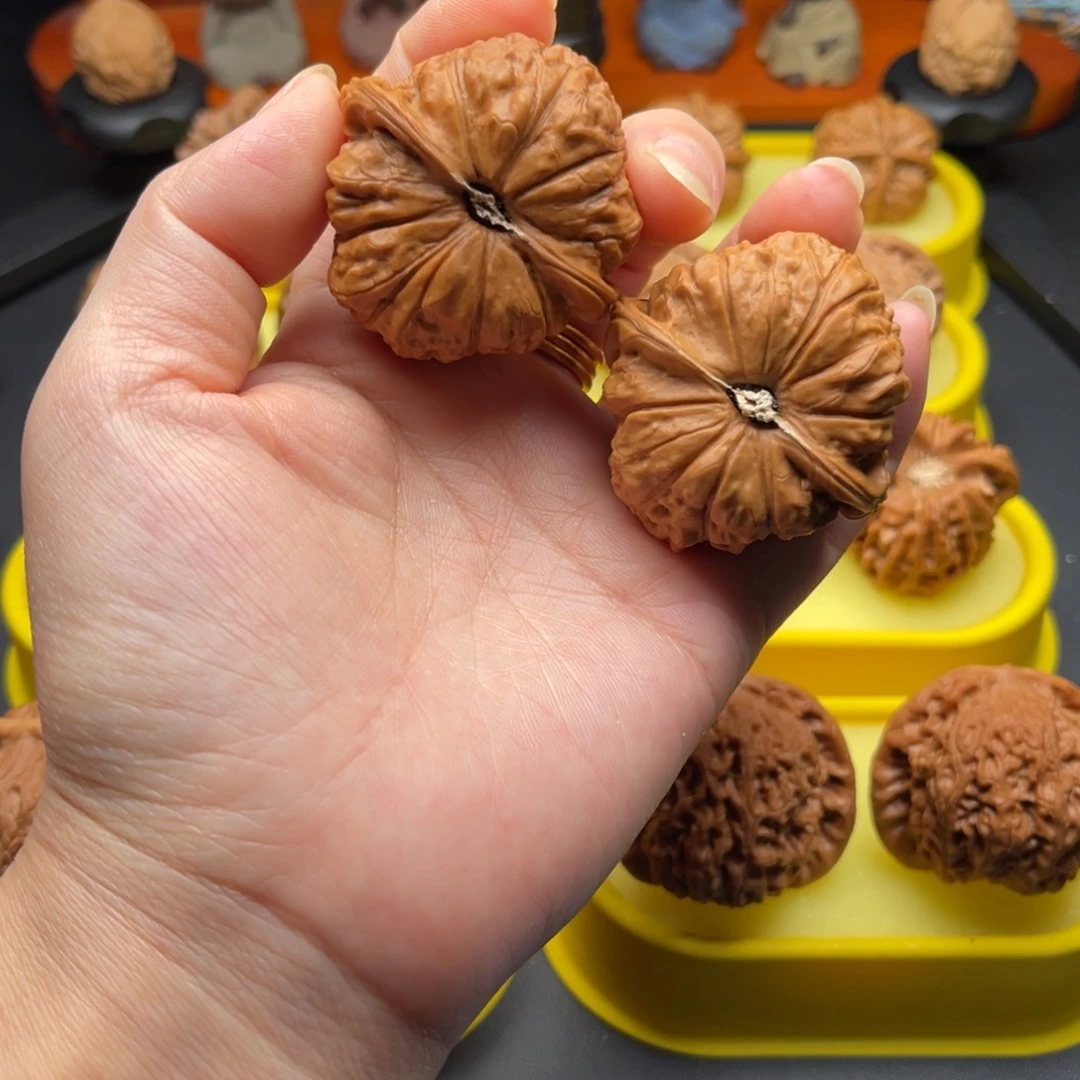 文玩核桃把件45南瓜墩