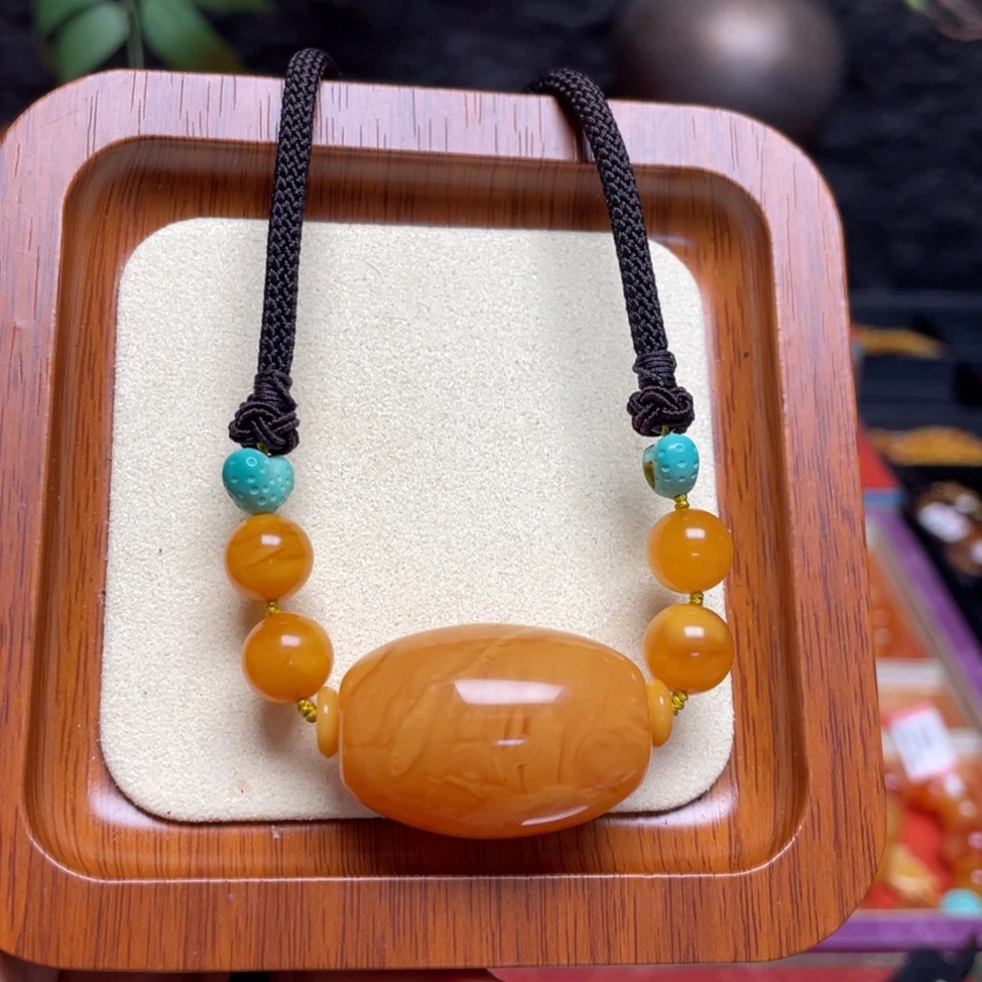 蜜蜡未镶嵌颈饰项链