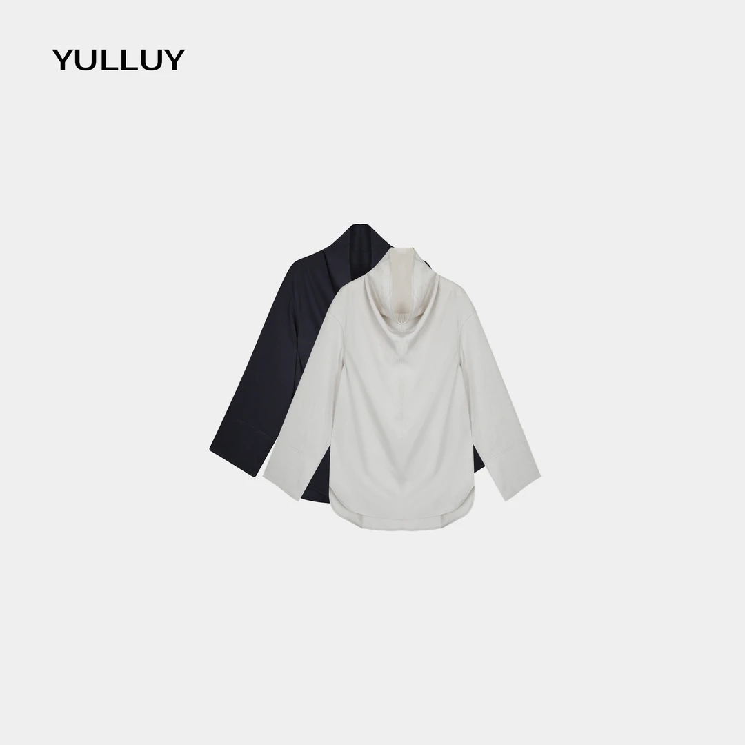 YULLUY【堆堆领衬衫】春夏款堆堆领套头衬衫25SSD51447