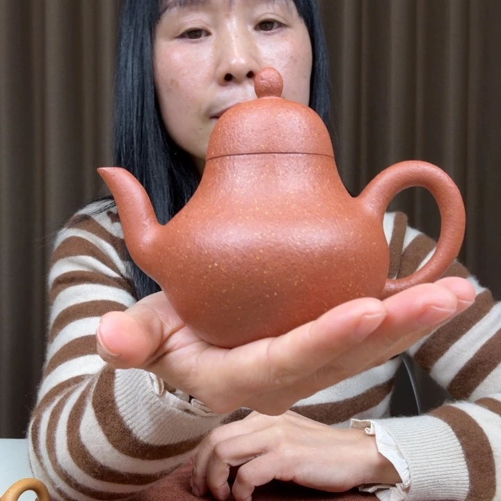紫砂茶壶30目红绛坡思亭230cc左右全手工完美品