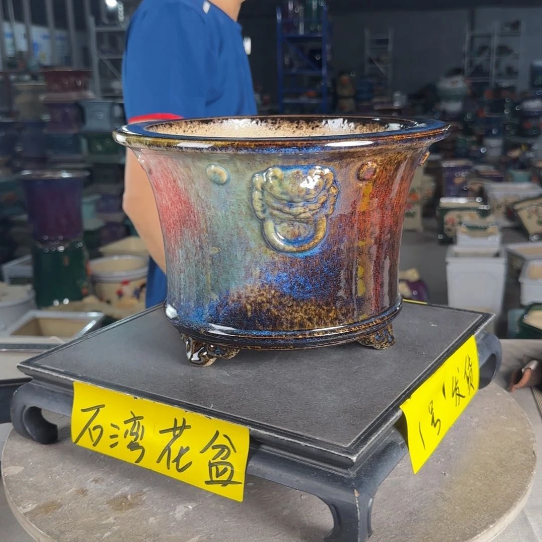 一风堂石湾花盆  内21*15彩****y小泥子231