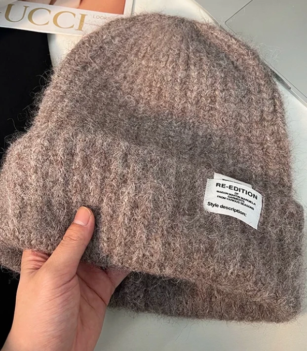 （sp卡卡合集）灰色针织时尚毛呢保暖韩版秋冬盆帽女士