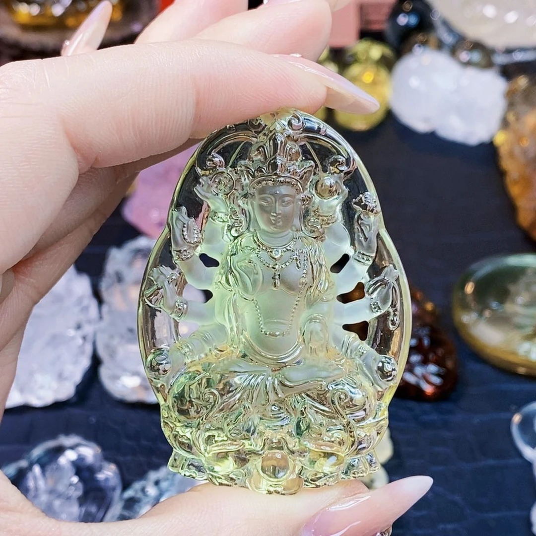 水晶颈饰未镶嵌亲**夏吊坠