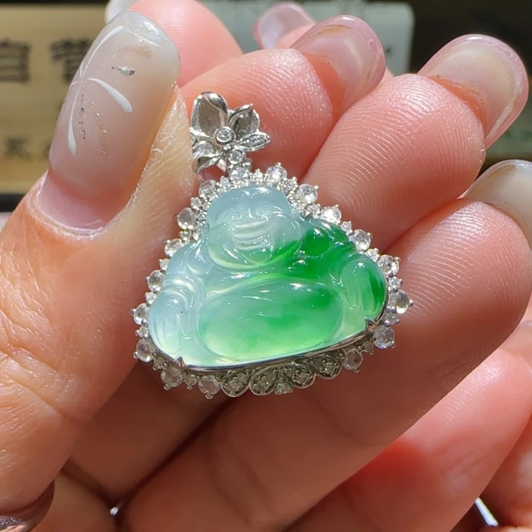 【闪购商品】翡翠颈饰18K金镶嵌缅甸