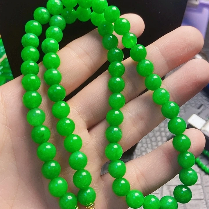 翡翠14K金镶嵌颈饰