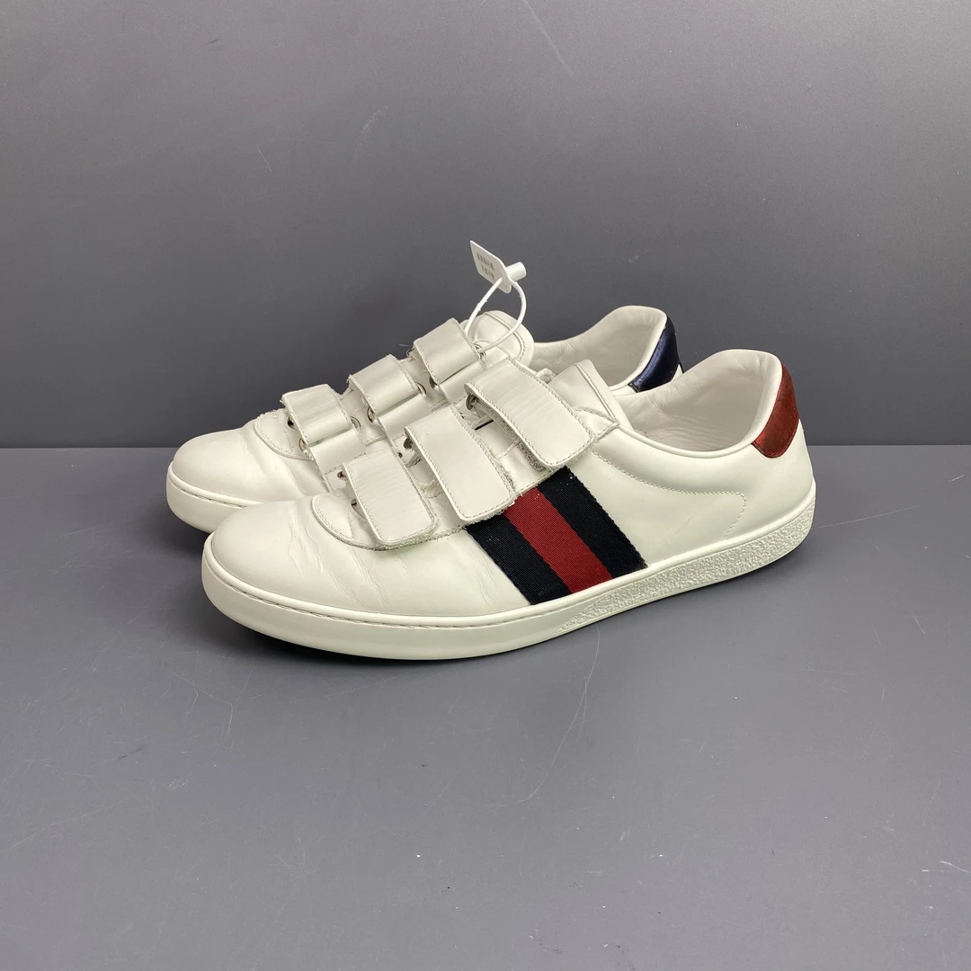 95新 GUCCI/古驰 42.5码 gucci 魔术贴板鞋 休闲鞋 后跟通病 270