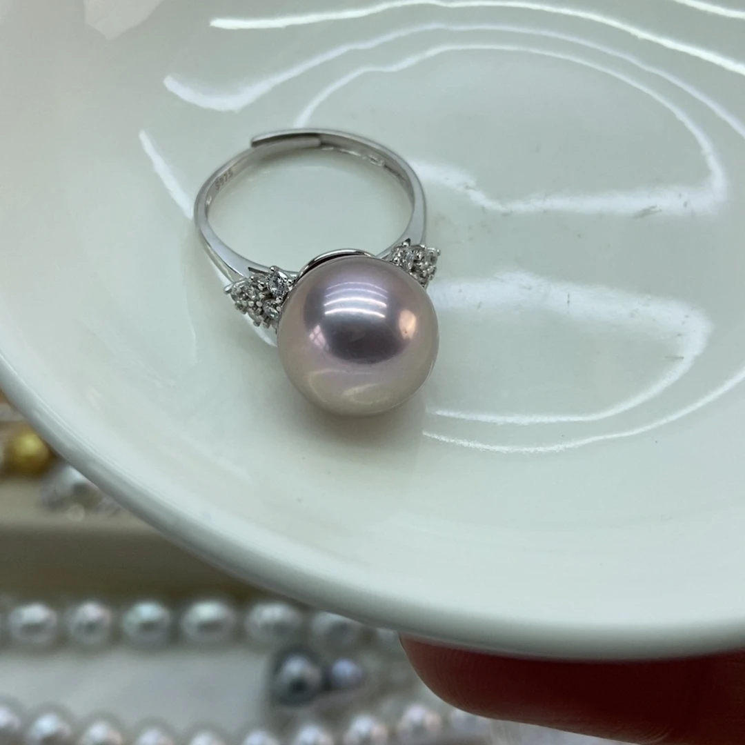 淡水珍珠戒指银S925镶嵌