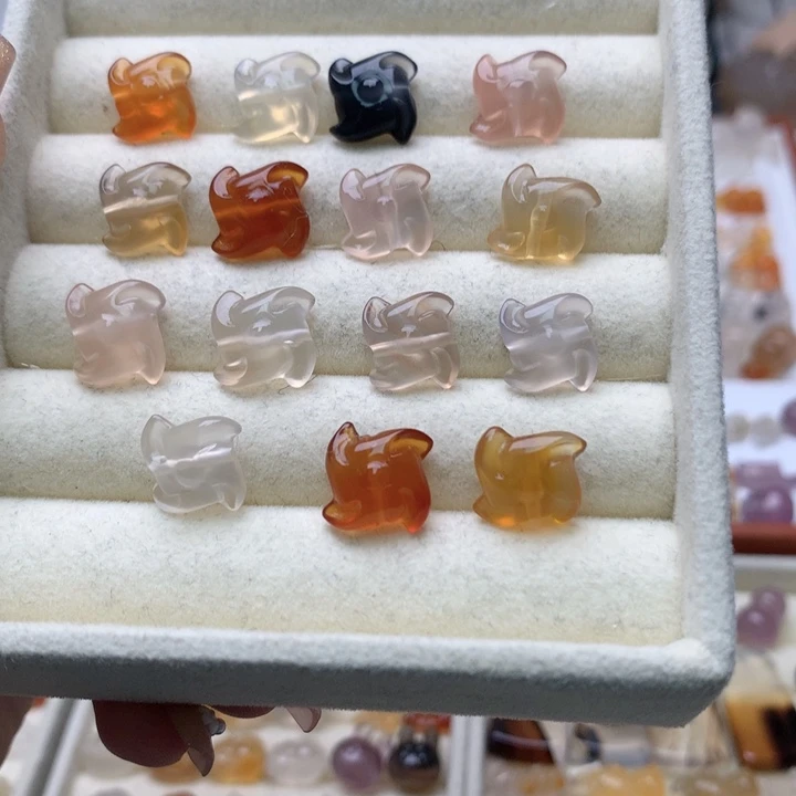 玛瑙/玉髓未镶嵌玛瑙小风车