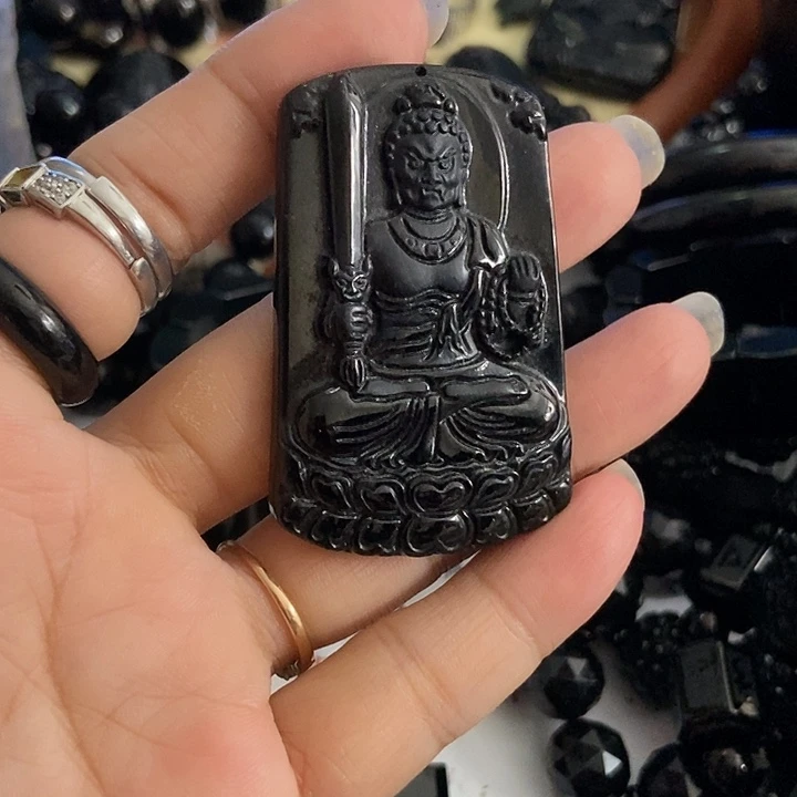 1***笑颈饰未镶嵌翡翠墨翠不动